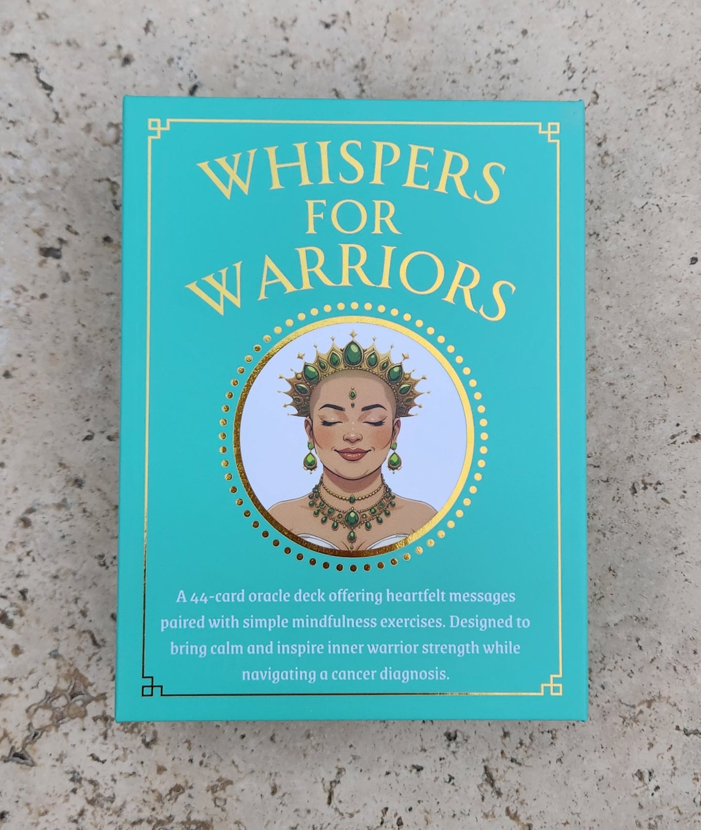 cover of Whispers for Warriors oracle deck for cancer patients.