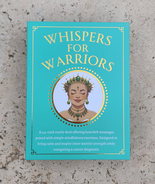 cover of Whispers for Warriors oracle deck for cancer patients.